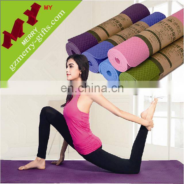 Gym home exercise wholesale eco yoga mat tpe with vent bag