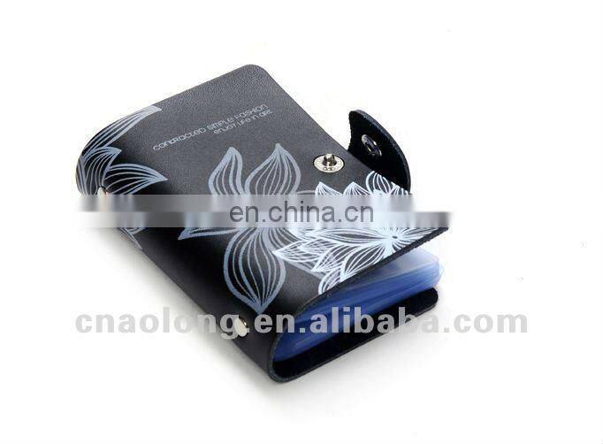 2014 fashion design genuine leather playing card holder