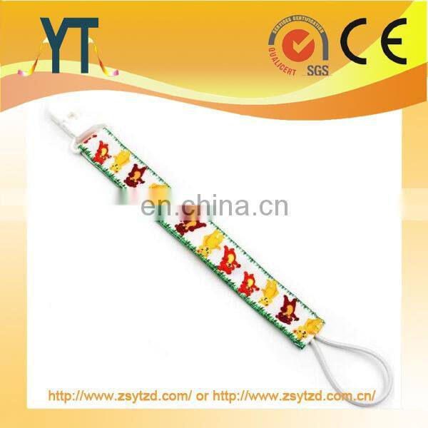 Wholesale Wooden Round Natural Wood Baby Pacifier Clips,Baby Boy Cotton Pacifier Clips Super Cute Soothie Holders