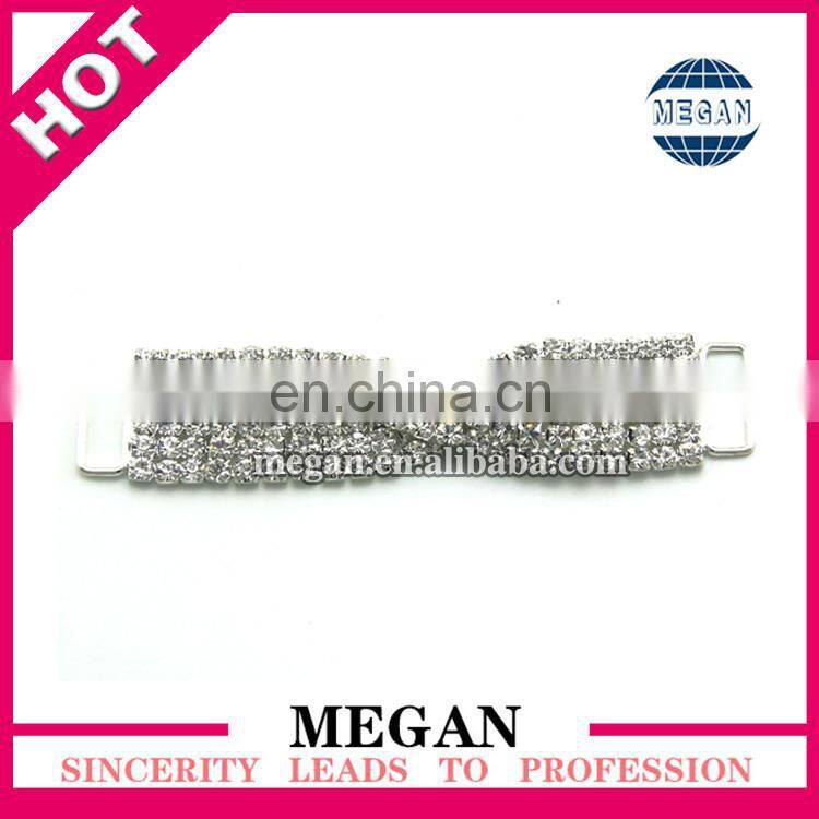 Silver Rhinestone Connectors Bikini& crystal connectors for garment accessories