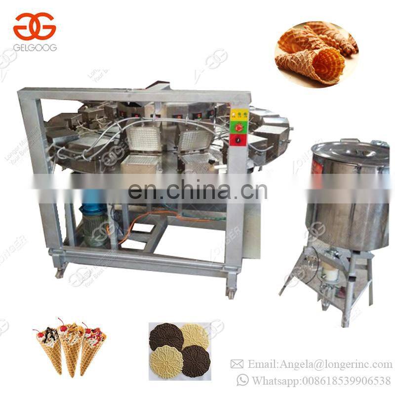 Gelgoog Semi Automatic Icecream Rolled Sugar Crisp Cone Making Production Line Ice Cream Waffle Cone Machine For Sale