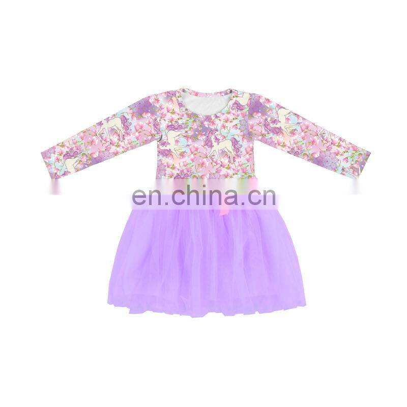 New Arrival Ostrich And Plant Lovely Girls Dress Accessary Baby Girl Clothes For Party Wear