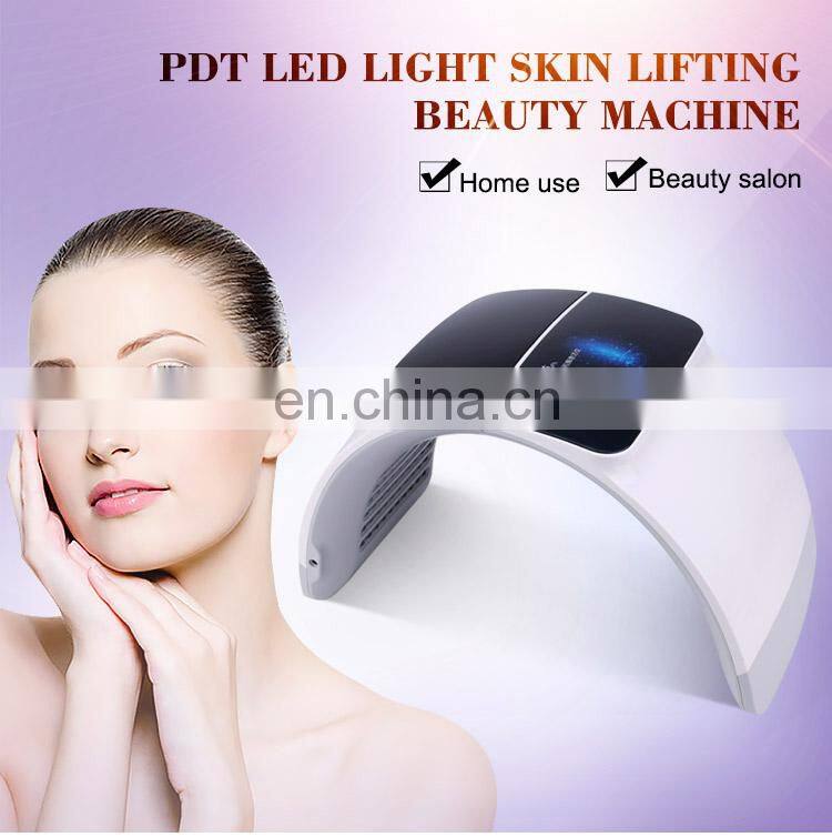 Foldable portable 7 color LED photon red blue acne removal skin rejuvenation spectrometer beauty equipment
