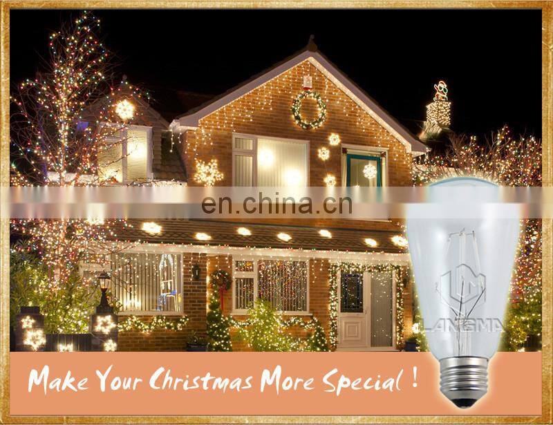 Colorful lights decorate christmas tree red green blue 3w/4w/5w st64 led filament bulb