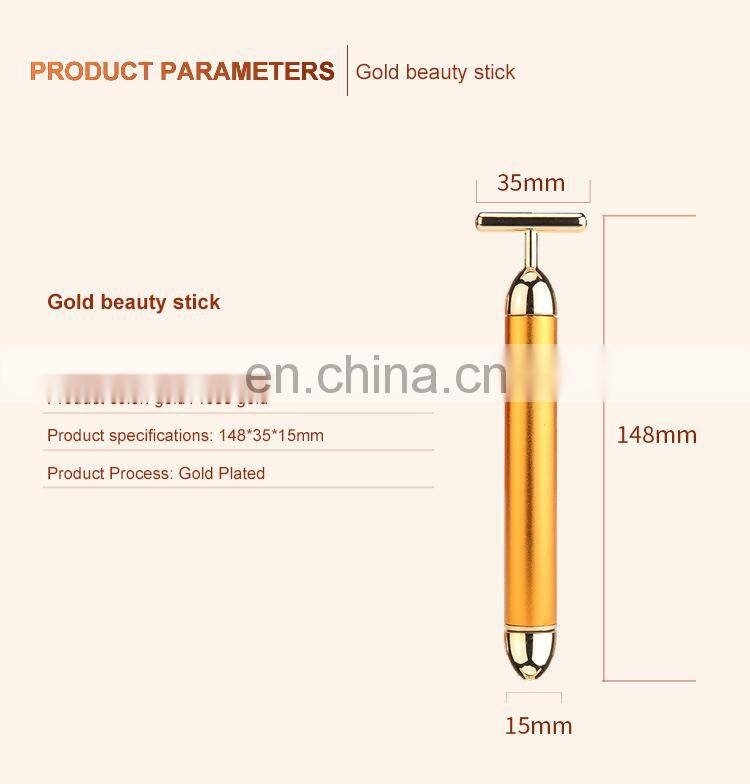 2021 Hot sale skin iron 24k gold vibration beauty  beauty bar
