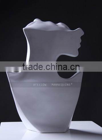 Fiberglass Woman Mannequin Head,Female Abstract head mannequin,Cheap White Head,Dispaly Jewelry/ hat /scarf head mannequin H1080