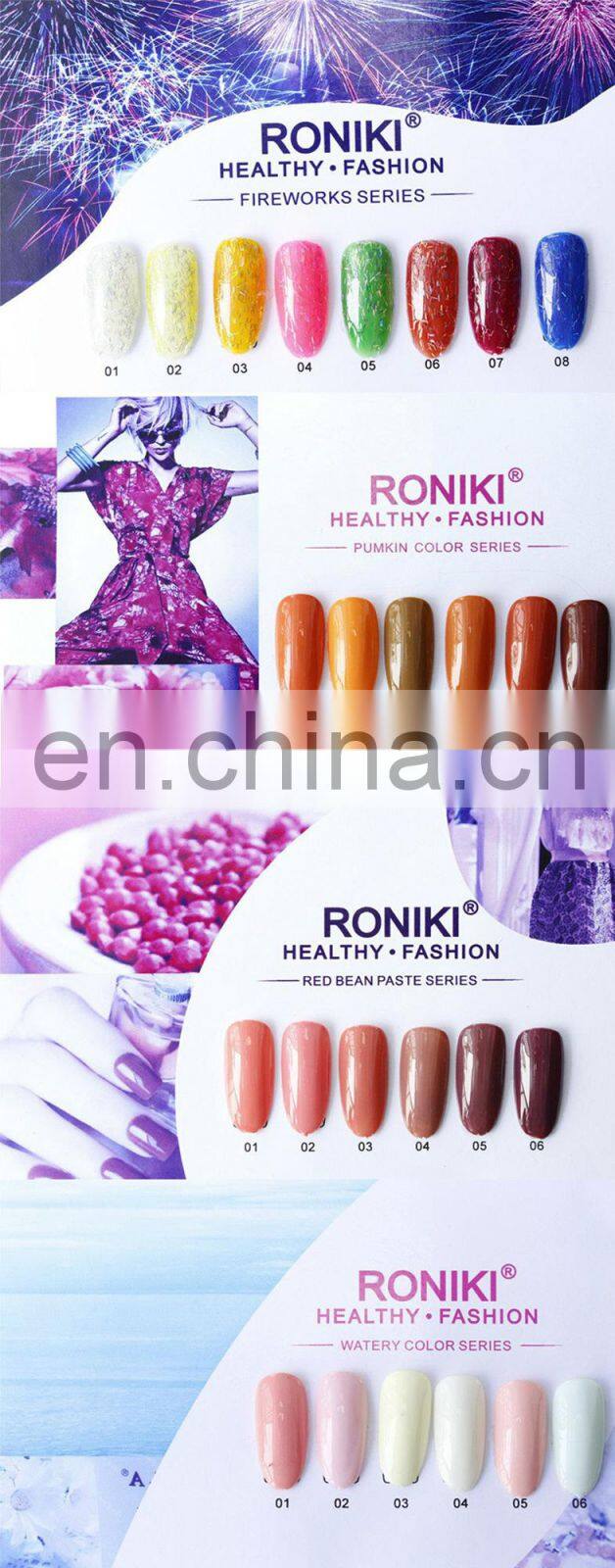 RONIKI China Hot Color Perfect Match Polish Uv Gel Super Gel Long Lasting Gel Nail Polish