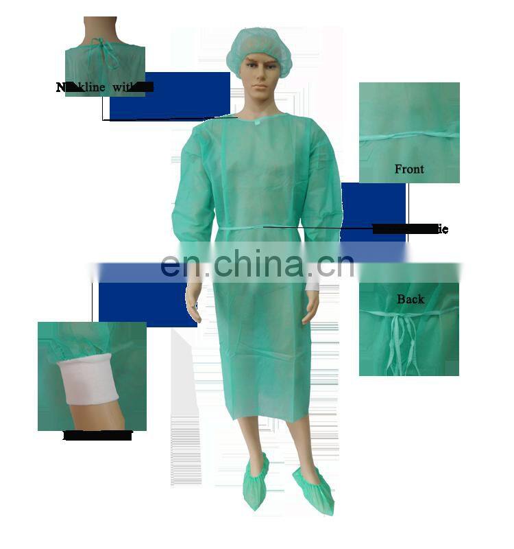 Non Sterile Gowns Lab Medical With Front Botons CPE Isolation Wholesale