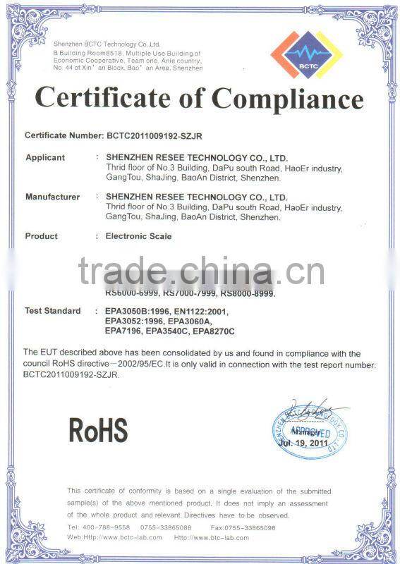 smart electronic scale with body fat