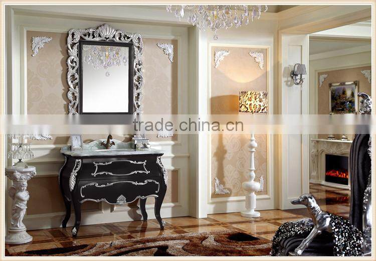 Black color Antique bathroom mirror luxury bathroom furniture