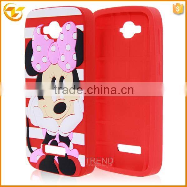 cartoon silicon cover for alcatel one touch pop c7