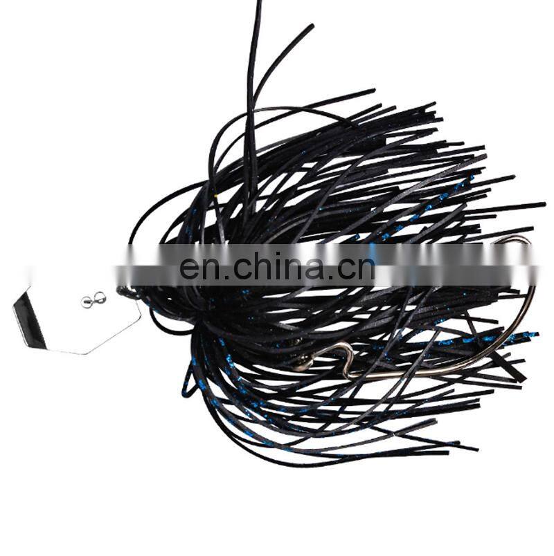 Amazon Hot Sale 12g 15g 20g Tassel Sequins Anti-hanging Bottom Lure Fishing Spinner With Rubber Skirts