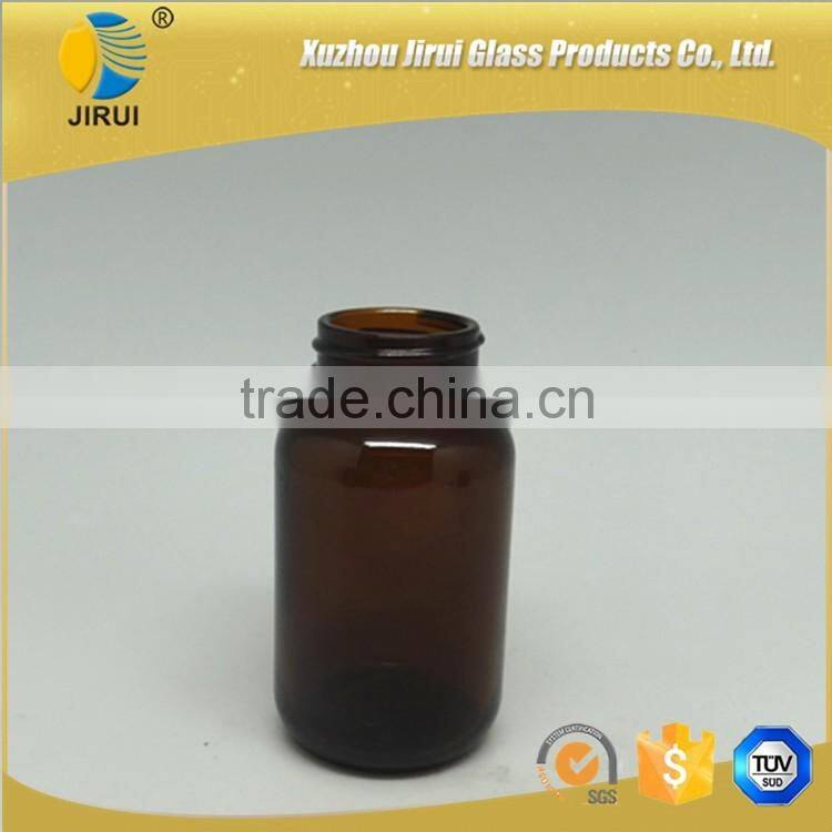 120cc amber vitamin glass bottle with black screw cap/pharmaceutical bottle