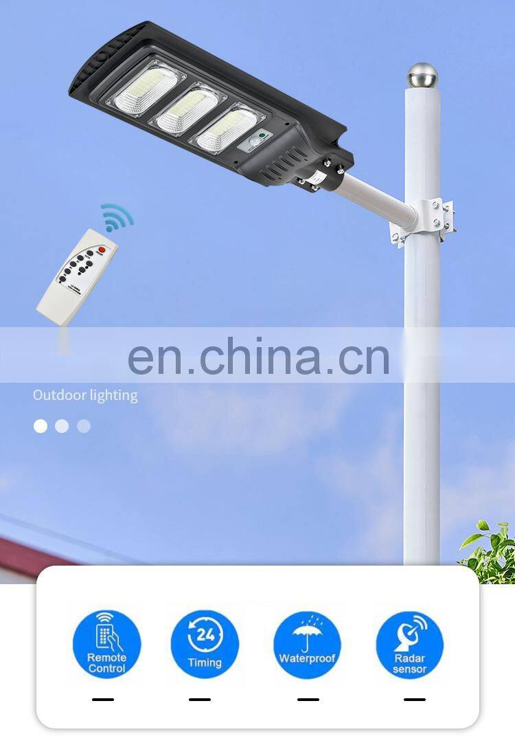 HUAYI New Product Ip65 Waterproof Outdoor 30watt 60watt 90watt 120watt Integrated Led Solar Street Light