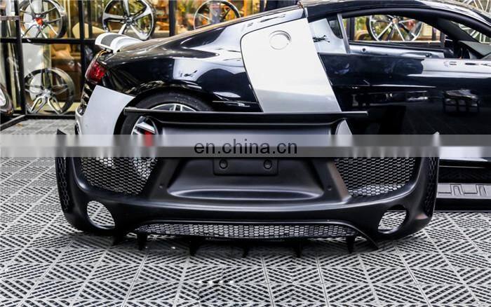 Runde Top Quality Kits For 06-15 Audi R8 V10 Upgrade Regula Design Resin Or Half Carbon Front Bumper Rear Bumper Side Skirts