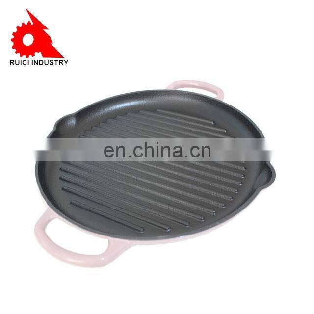 Enamel Skillet Non-stick cast iron grill Frying Steak Pan