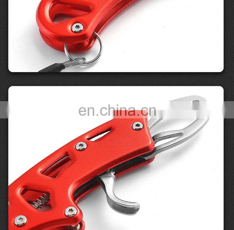 Outdoor Activities Large Fish Catcher Clamp Stainless Steel Fish Control Tool with a Drop Line Portable Fishing Tool