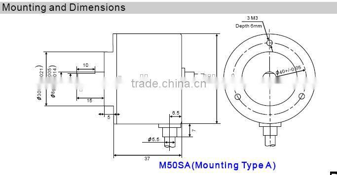 MaxWell 8mm rotary encoder M50 series Incremental Rotary Encoder