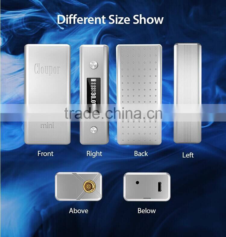 small mini size 30W cloupor mini box mod for atlantis sub ohm tank