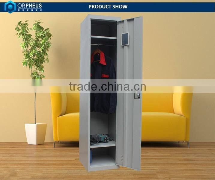 Modern Appearance Bedroom Furniture Single Door Metal Wardrobe Cabinets