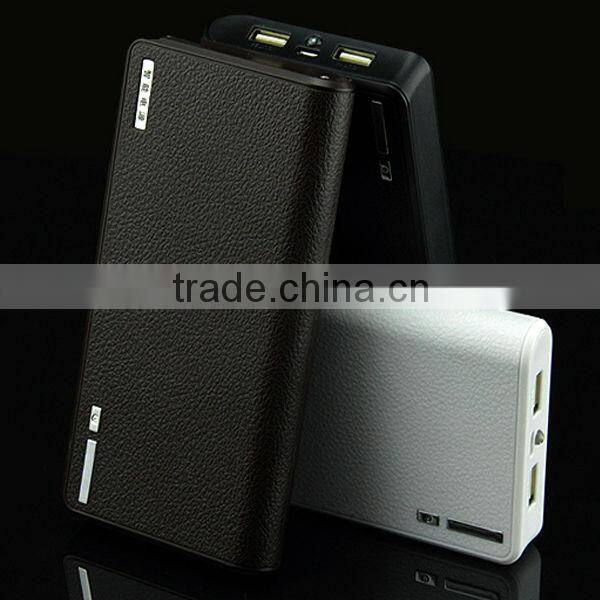 Best selling Factory price Double USB output wallet portable 12000mah power bank for smartphone