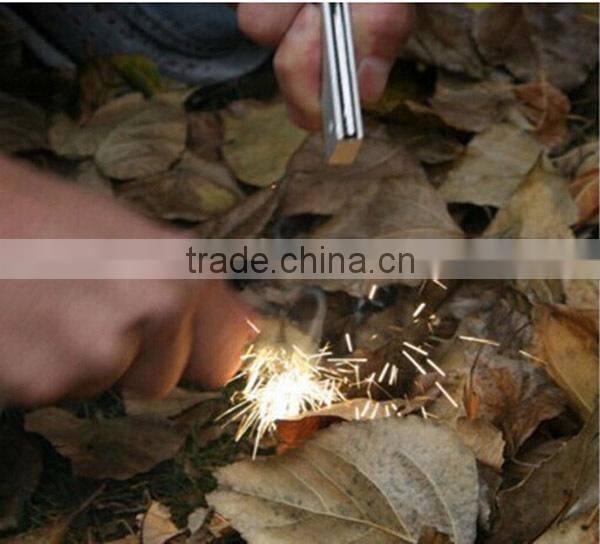 Survival gear Aluminium flint stone fire starter