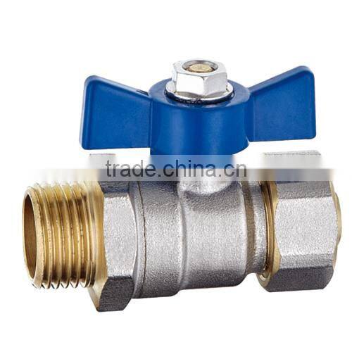 HR2380 factory manufacture forged brass DN15 pex pipe water aluminum handle ball valve