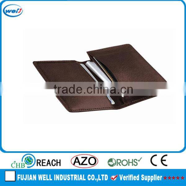 Black Personalized PU Leather Card Holder