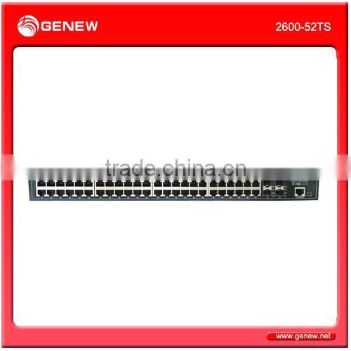 Genew Switch 2600-52TS Carrier-Class Access Ethernet LANswitch with ALC QinQ VLAN founction targeting advanced MAN and intranets