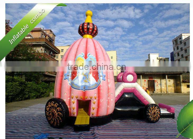 PVC high quality inflatable little tikes bounce house with slide for kids