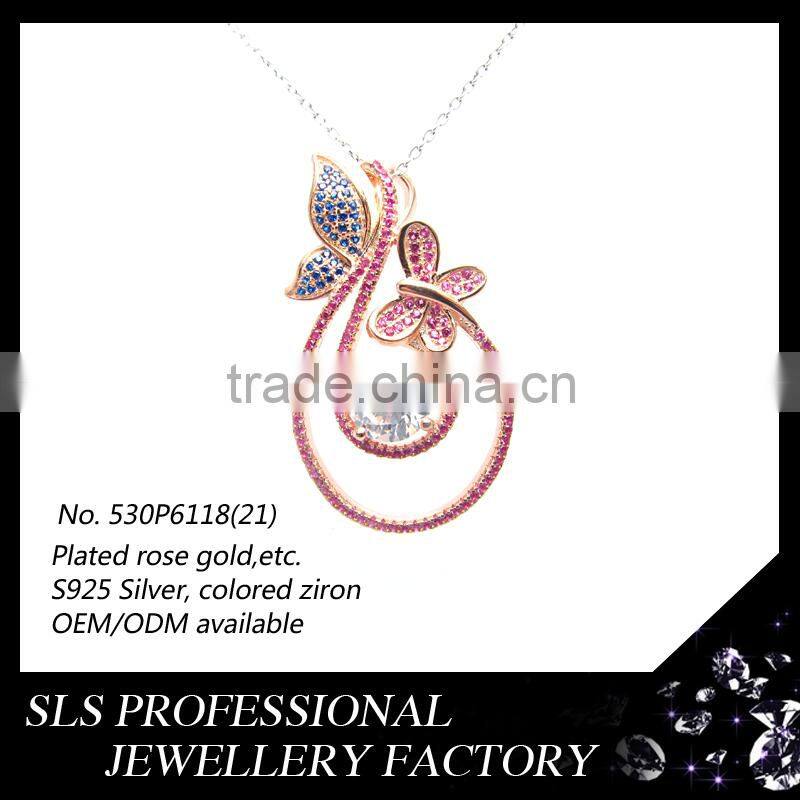 Playful dancing butterfly pendant charm sterling silver 925 jewelry pendant as a gift