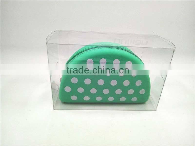 Top Quality Unique Zipper Design Wallet Plastic Coin Pocket Soft Rubber Coin Purse