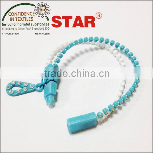 2 color zipper bracelet