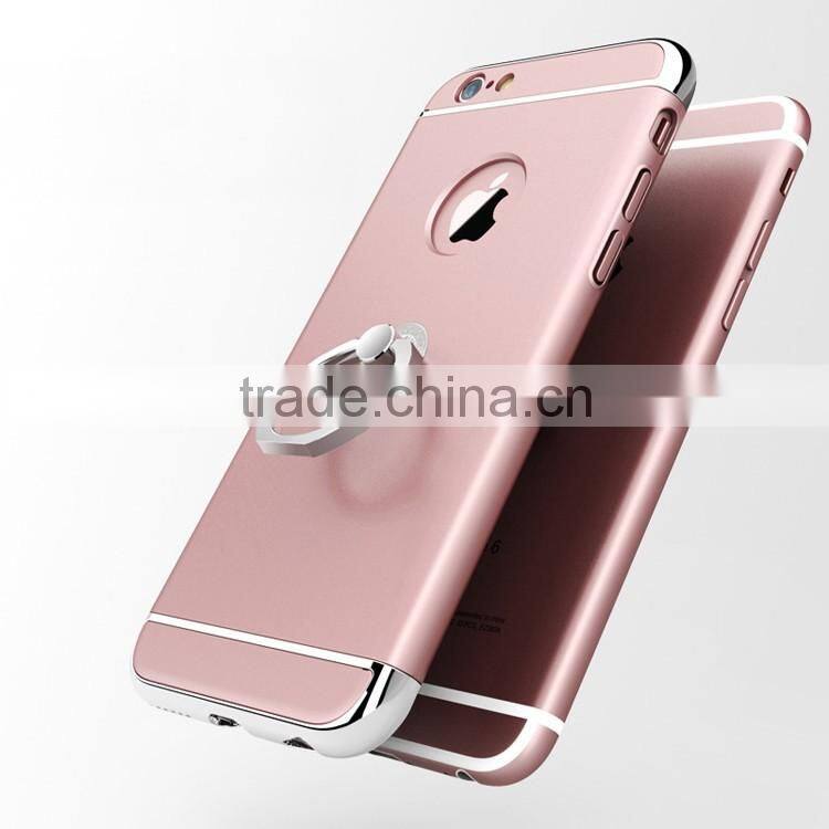 Rose Gold 3 in 1 detachable spraying frosted armor hard pc case for iphone 6