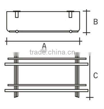 Bathroom glass shelf