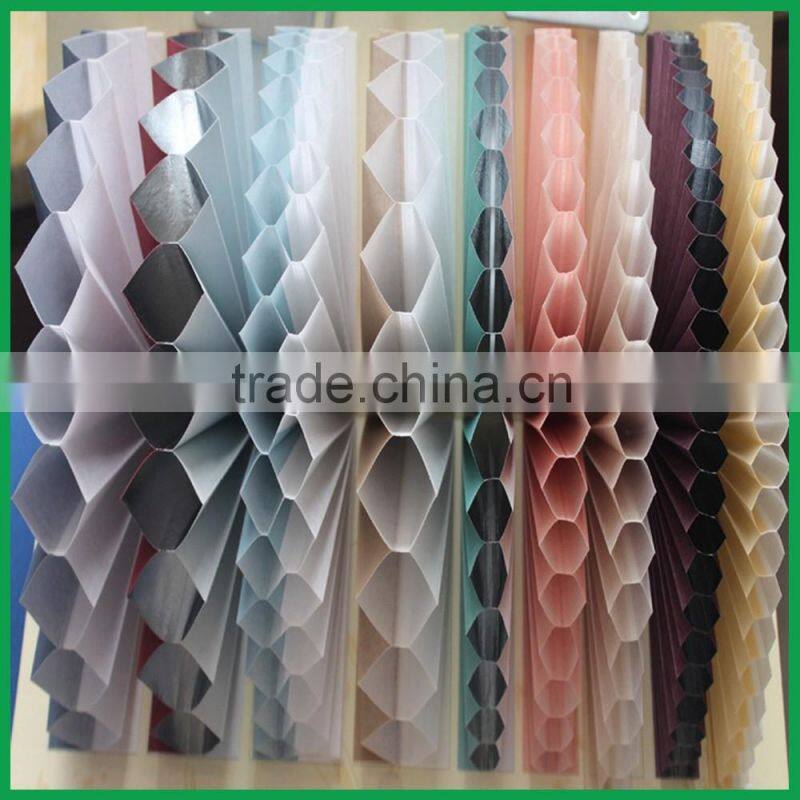 100% ployester nonwoven cloth curtain fabric printed color fabrice for curtian as honeycomb blinds