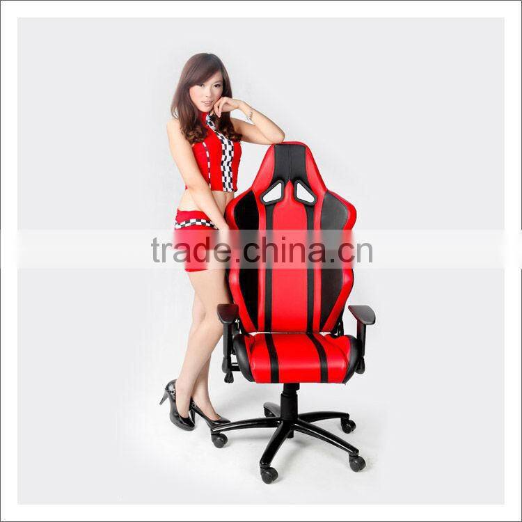 AKRACING new fashionable red leather swivel reclining ergonomic executive office chair