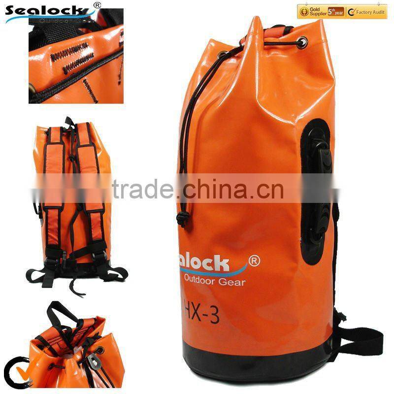 waterproof rolling backpack with drawstring