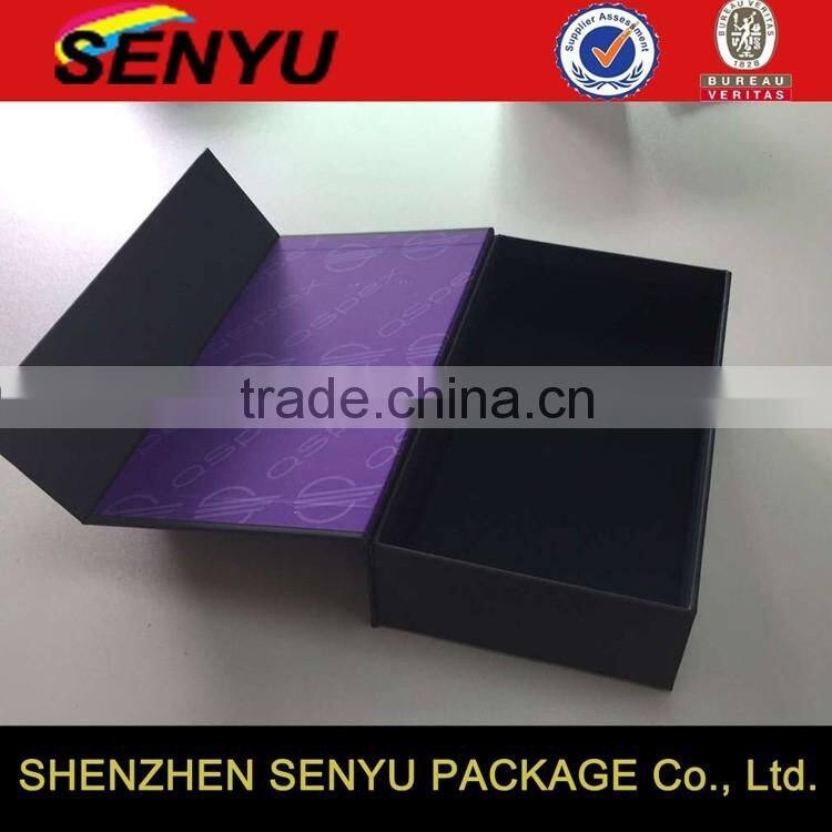 Custom Made Paper Packaging Book Style Gift Box with Foam Insert