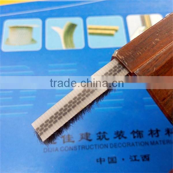 Water-proof silicone Wool Pile weather stripping with self-adhesive for windows and doors seals