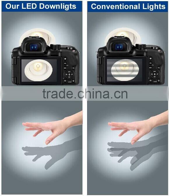 7W IP54 2014 High quality adjustable dimmable cob led downlighting housing