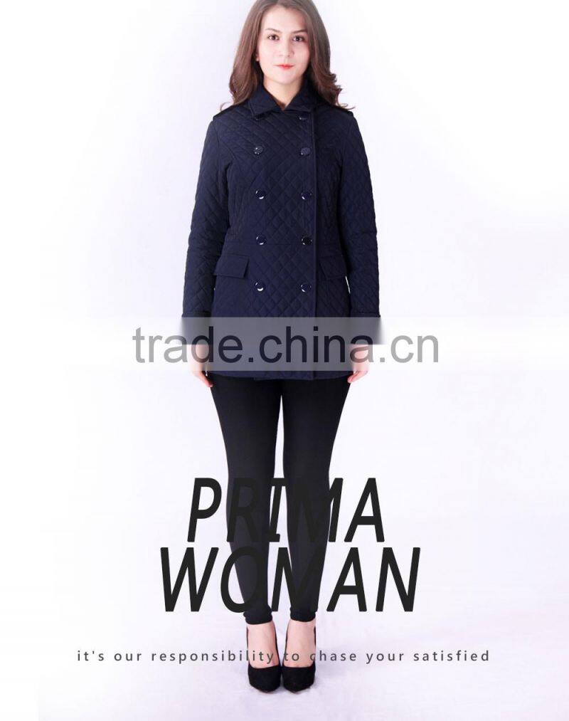 2016 Spring New Design Long Slim Fit Women Lapel Parka