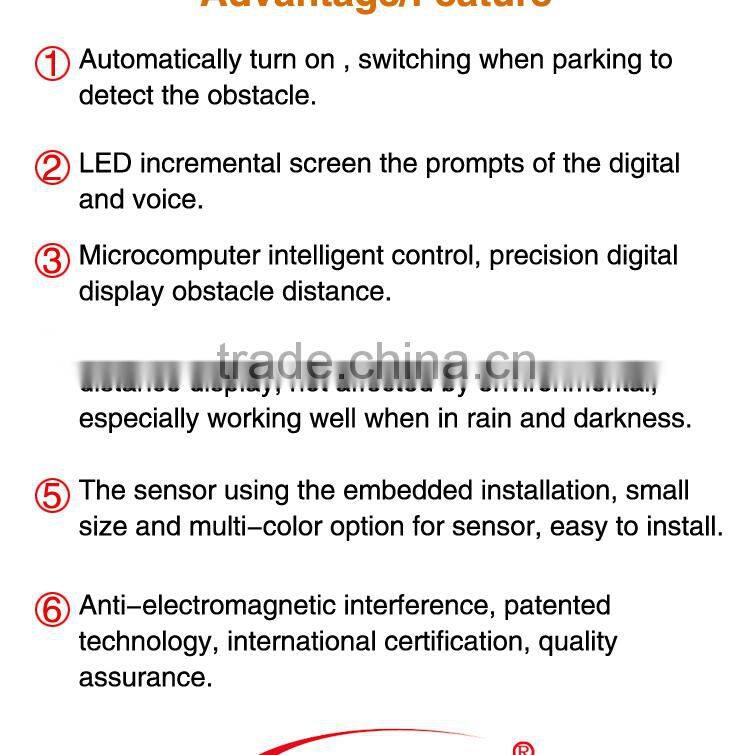 Fashion LED car parking display built in buzzer alert parking sensor OEM/ODM