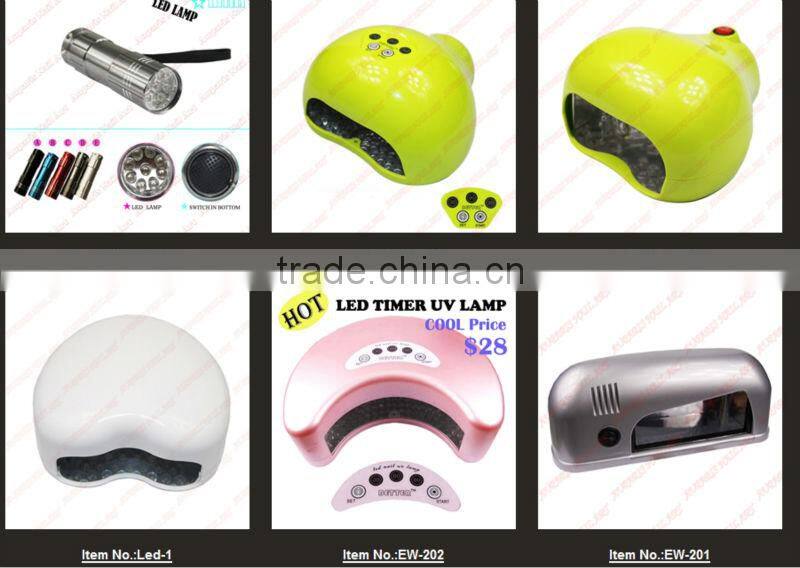 36W /18W/12W Wholesale cheap pink color CCFL LED UV nail lamp led gel nail polish dryer lamp with CE certificated