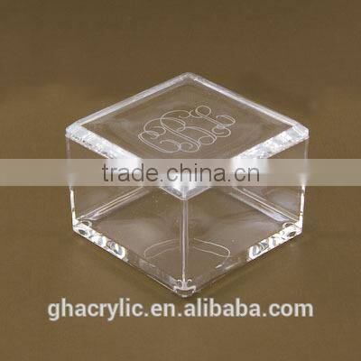 clear acrylic bussiness card holder box plexiglass playing card box