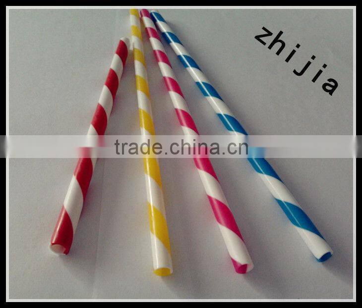 Fashionable Item hard striped plastic drinking straw