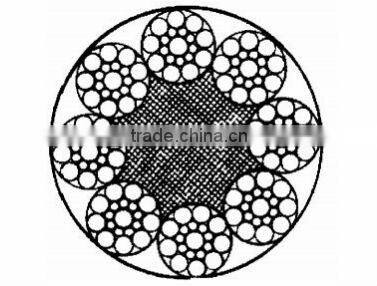 high quality 8*19+NF elevator steel wire rope