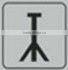Interchangable between 1/4" and 3/8" screw T-2525 camera tripod kit with ball head