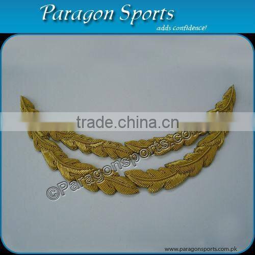 Gold Bullion Wire Handmade Double Row Peak Visor