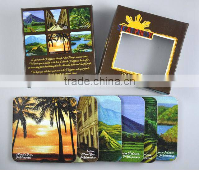2016 new products promotional MDF blank sublimation wood beer coasters
